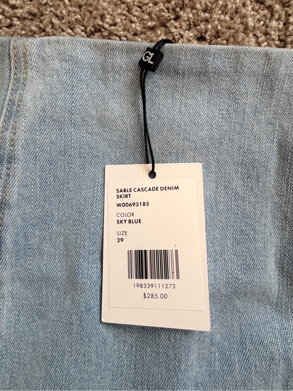 GENERATION LOVE Sable Cascade Denim Skirt with stretch size 8/29 women's NWT - Picture 10 of 13